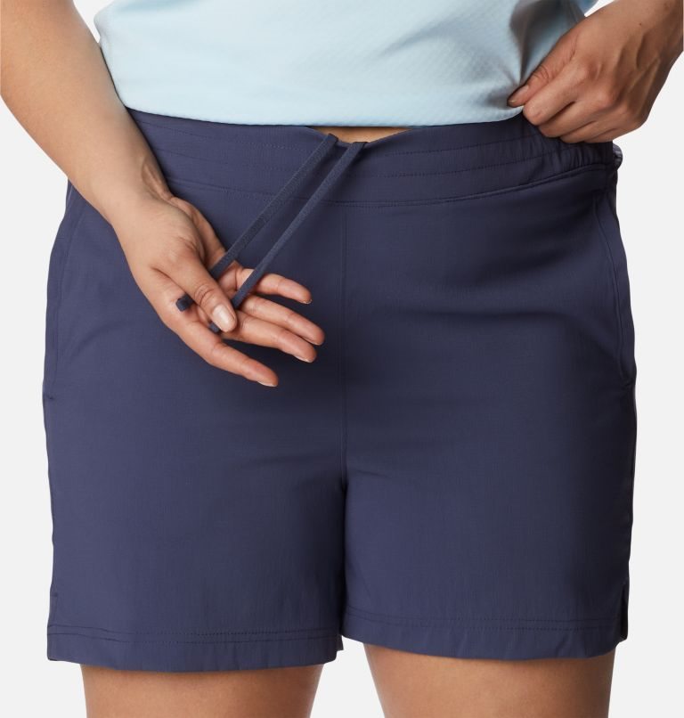 Women's Columbia On The Go Shorts Navy | Plus Size CA-ZAC5L